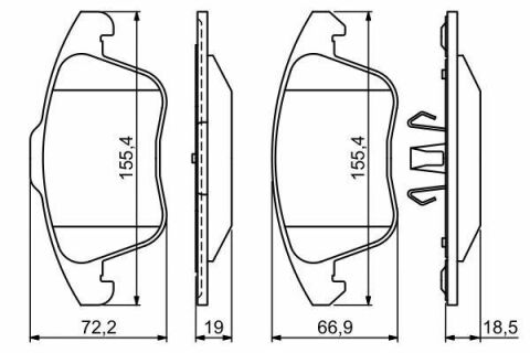 Колодки тормозные (передние) Citroen C4 09-/C4 Grand Picasso 06-13/Peugeot 3008 11-16/5008 09-17