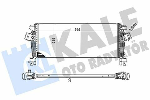 KALE OPEL Интеркулер Astra J,Zafira,Chevrolet Cruze 1.4