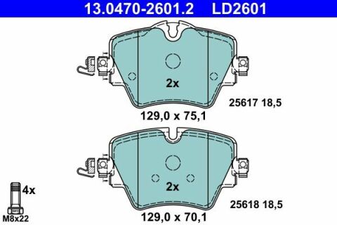 Колодки тормозные (передние) BMW 5 (G30/F90) 17-/Mini (F55/F56) 20-/Toyota Supra 19- (Lucas / TRW)