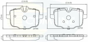 CBP06072 Comline - Тормозные колодки для дисков