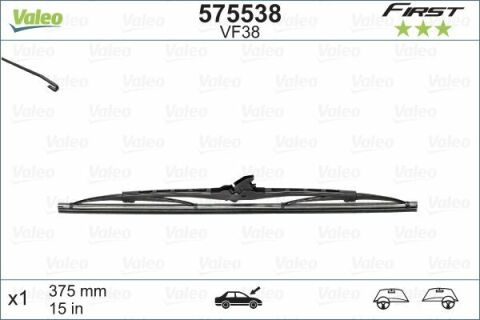 Щетка стеклоочистителя (375mm) Audi A4/Chevrolet Aveo 96-