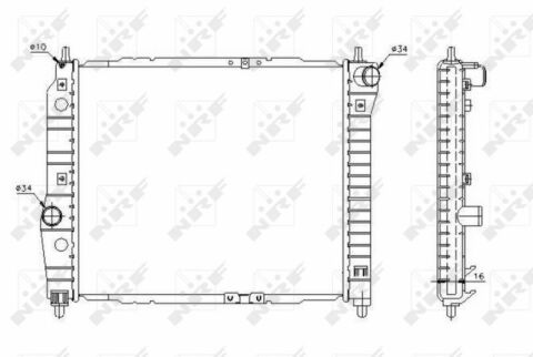 Радіатор охолодження Chevrolet Aveo 1.2-1.5 04-