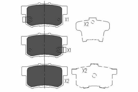 Колодки тормозные (задние) Honda Accord IV/V/VI/Civic VI/VII/VIII 98-