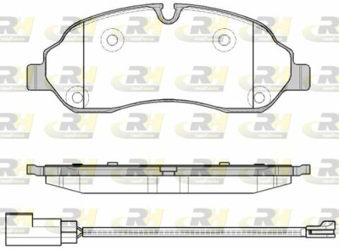 Тормозные колодки (передние) Ford Transit VI/Custom 12- (Bosch) (спарка) (с датчиками)