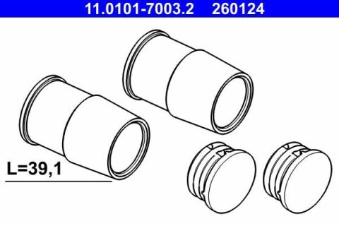 Пильовик направляючої супорта (переднього) (к-кт) BMW X5 (E70) 06-13/MB E-class (W210) 96-02 (Ate)