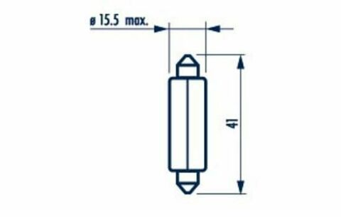 Автолампа C18W 24V 18W S8.5 (15x41mm) Standard