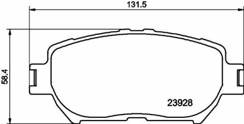 Тормозные колодки перед. Toyota Camry 96-06 (akebono)