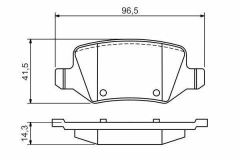 Колодки гальмівні (задні) MB A-class (W168/W169) 97-12/Vaneo (W414) 02-05 замінено на 0986494023