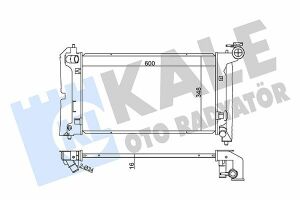 KALE TOYOTA Радиатор охлаждения Corolla 1.4/1.6 01-