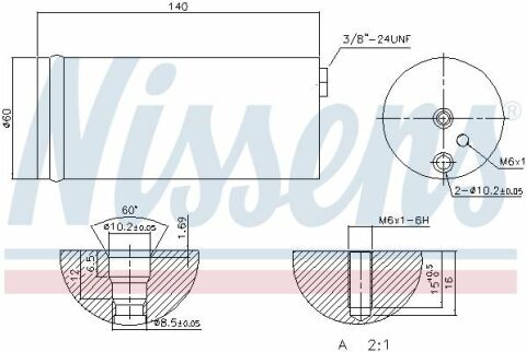 Осушитель NS ALMERA N16(00-)1.5 i 16V(+)[OE 92130-4M400]