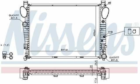 Радіатор  MB  S  W  220(98-)S  280(+)[OE  220  500  14  03]