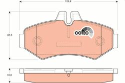 Колодки гальмівні дискові задні VW LT28-55 96-06; MERCEDES-BENZ Sprinter 907-910 18-, G-Class W463 90-18, Sprinter 901-905 95-06