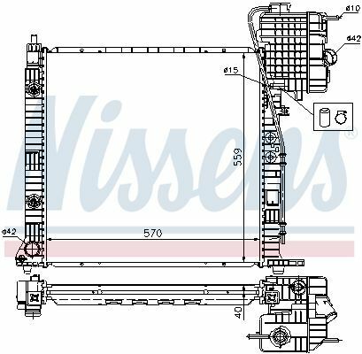 Радіатор MB V W 638(96-)V 200(+)[OE 638 501 19 01]