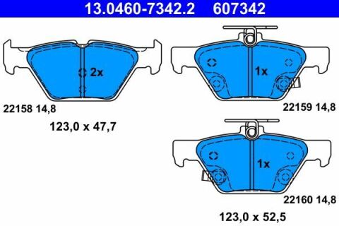 Колодки гальмівні (задні) Subaru Impreza 16-/Outback 15-/Legacy 09-14/Forester 18-