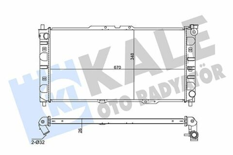 KALE MAZDA Радиатор охлаждения Mazda 323 F V 1.5/1.8 94-