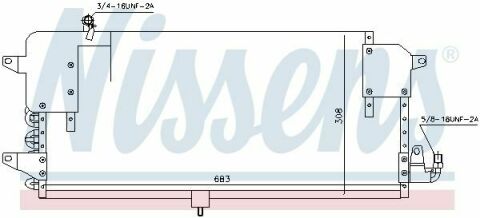 Радиатор кондиционера (конденсатор) без осушителя PASSAT B3/B4 1.6-2.0 VW