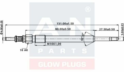 Свеча накаливания (двойная спираль) 11.5V OM611-613 Sprinter/Vito/W202/210 CDI MB