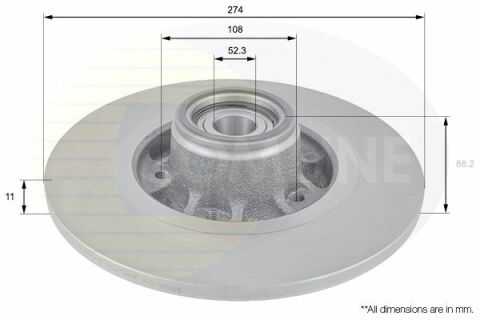 ADC3009 Comline - Диск тормозной с покрытием