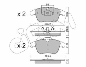 Гальмівні передні колодки C5 III 08-,Peugeot 407 04-,508 10- CITROEN