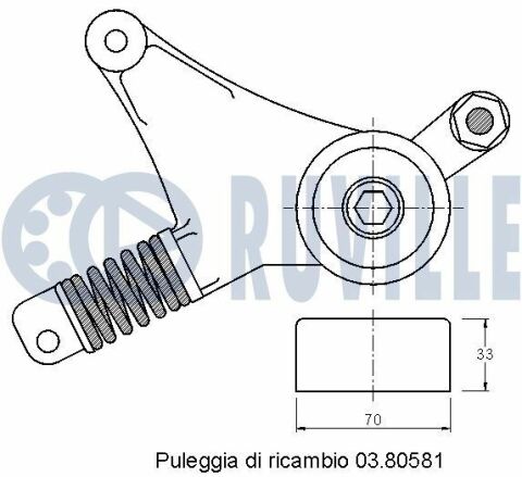 Натяжитель ремня генератора с роликом camry 2.4 01.06-09.11, toyota previa/rav4 2.4 00-