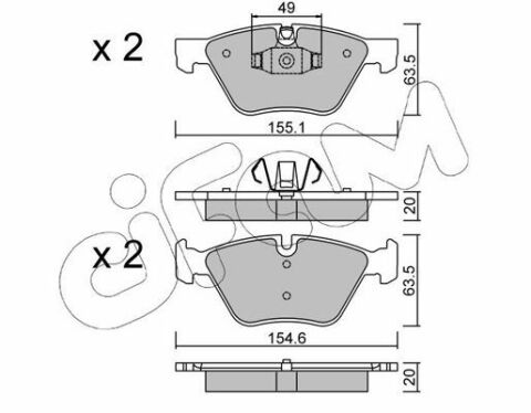 Колодки гальмові передній BMW 1-serie E87/88, 3-serie E90/91 Колодки гальмові передній BMW 1-serie E87/88, 3-serie E90/91
