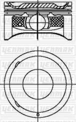 Поршень с кольцами і пальцем CHEVROLET Captiva 2.4 (4цл.) (87,50 /STD) (Z24XE, 2,4 L 140 PS DOCH 16 Valve) Поршень с кольцами і пальцем CHEVROLET Captiva 2.4 (4цл.) (87,50 /STD) (Z24XE, 2,4 L 140 PS DOCH 16 Valve)