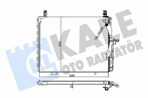 KALE DB Радиатор кондиционера W124 85-