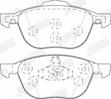 JURID FORD Тормозные колодки передн.C-Max,Focus II,III,Kuga I,II Mazda 3,5,Volvo 03-