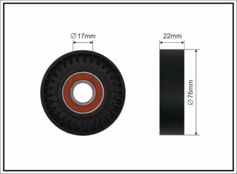 Ролик генератора Opel Astra G/H/Combo/Corsa C/Meriva 1.4-1.8 98-09 (натяжной)