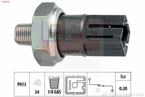 EPS NISSAN Датчик тиску масла 1,4-3,0: Sunny, Almera, Maxima, Vanette