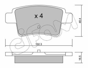 Тормозн.Колодки задние C4 Picasso,Grand Picasso 06,Peugeot 408 10- CITROEN