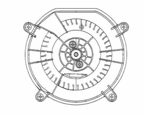 Вентилятор обігрівача салону MB W211/C219/S211 02-10 (164мм) (+AC)