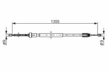 Трос ручного тормоза задний правый Twingo 07- RENAULT