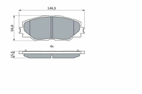 Колодки гальмівні (передні) Toyota RAV4 2.0-3.5/Prius 1.8 05-