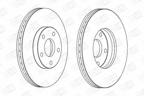 Диск гальмівний передній Transit Connect, Tourneo 02-FORD
