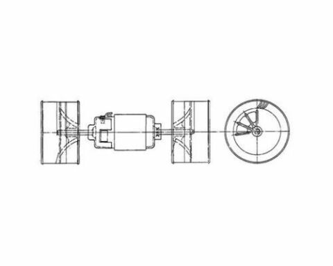 Мотор обогревателя MB 609-814/Vario (+вентилятор)