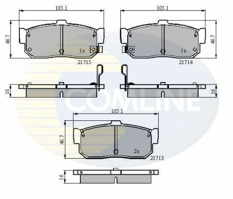 CBP3955 Comline - Тормозные колодки для дисков