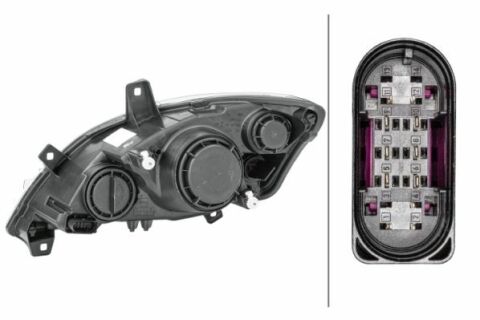 HELLA DB Фара основна H7/H7/H7 з мотором регул. Viano,Vito 10-