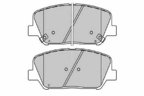 Комплект гальмівніх колодок i30 (gd) 1.4 crdi 12-, kia ceed (jd) 1.4 cvvt 12-18