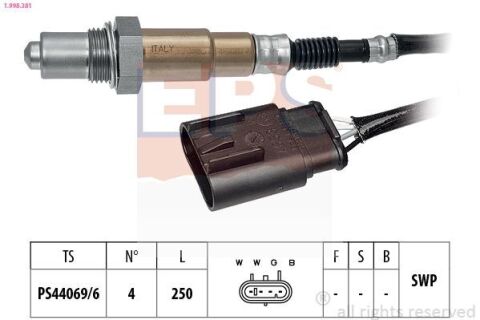 Лямбда-Зонд FIORINO Минивэн 1.4 08-, PUNTO 1.2/1.4 12-, ALFA ROMEO MITO 1.4 11-18