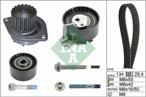Комплект ГРМ + помпа Citroen Berlingo/Xsara/C3/C4/Peugeot 206/301/307/Partner 1.6 0- (25.4x134z)