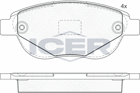 Колодки тормозные (передние) Citroen C3 09-/C4 04-12/Peugeot 207 07-/307 03-12/1007 05-