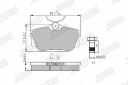 Тормозные колодки задние(овал).t4 Тормозные колодки задние(овал).t4