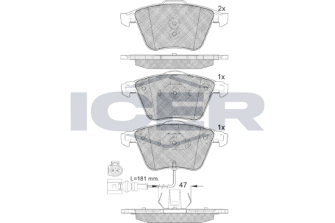 Колодки тормозные (передние) Audi A3/TT/Seat Leon 03-15/VW Golf VI/Jetta VI/Scirocco III 08-14