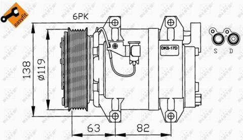 Компресор кондиціонера Volvo S60 I/S80 I/XC70 I/XC90 I 2.0-3.0 98-14