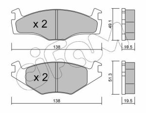 Гальмівні колодки передні Golf I, II, III, Jetta-92, Passat-88 VW