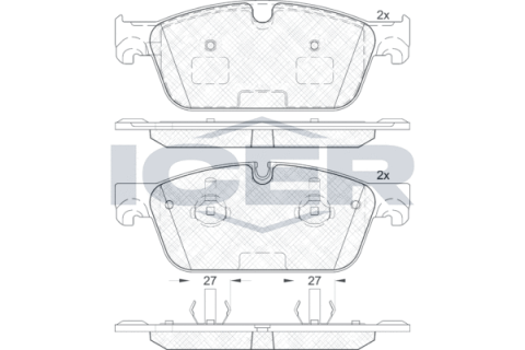 Колодки гальмівні (передні) MB M-class/GLE (W166) 11-18/GL-class (X166) 12-19 Колодки гальмівні (передні) MB M-class/GLE (W166) 11-18/GL-class (X166) 12-19