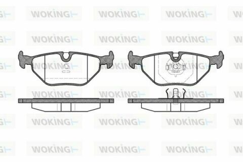 Гальмівні колодки зад. BMW 3(E36, E46)/5(E34)/7(E32) 86-06 (ATE) (123x43,6x16,7)