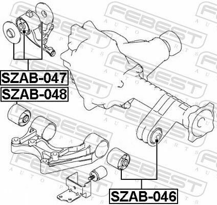 Сайлентблок дифференциала (перед) Grand Vitara/Escudo 06-14