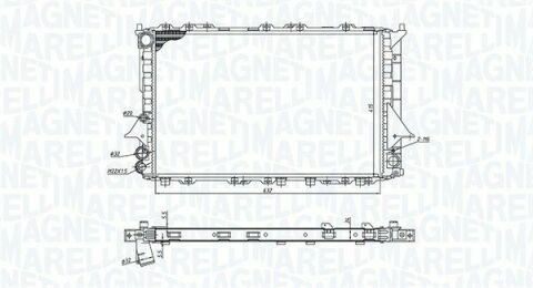 радіатор охолодження Audi 100 91-94,A6 1.8/2.5TDI 94-97 мКПП